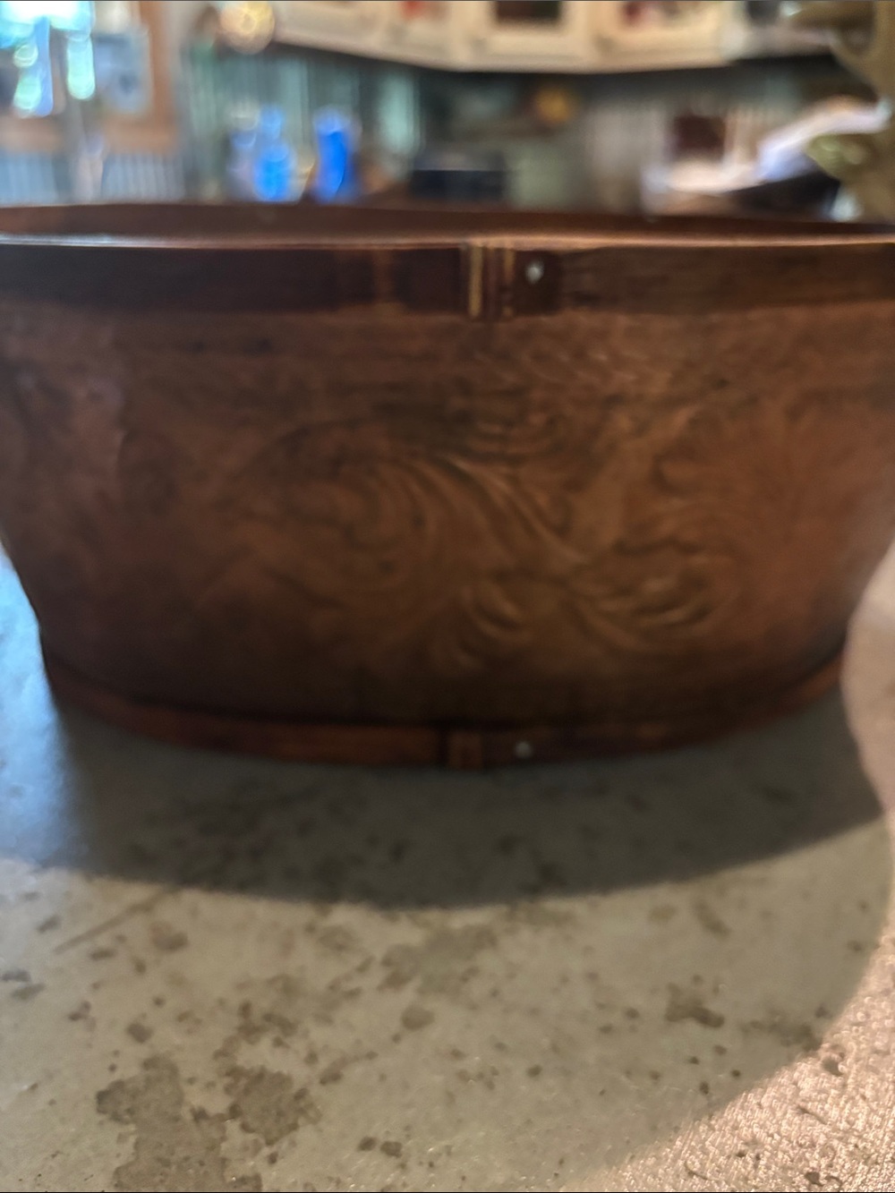 Handcrafted Brown Decorative light weight old copper Wooden Bowl